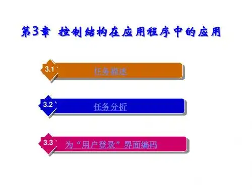 Visual Basic程序设计案例教程第3章