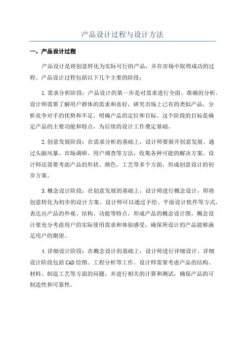 产品设计过程与设计方法