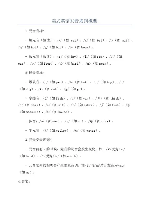 美式英语发音规则概要
