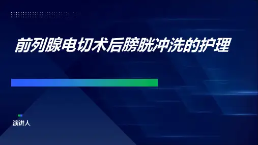 前列腺电切术后膀胱冲洗的护理PPT课件 (2)