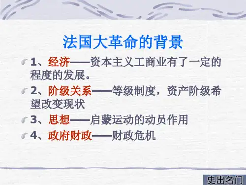 法国大革命的背景