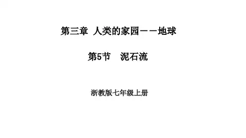 泥石流(PPT课件(初中科学)28张)