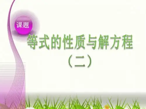 等式的性质与解方程(二)
