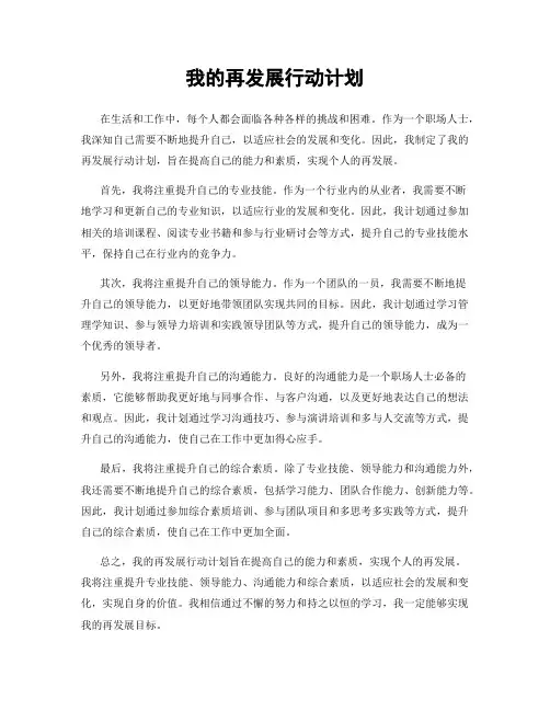 我的再发展行动计划