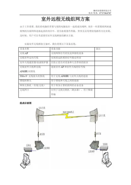 室外远程无线组网方案