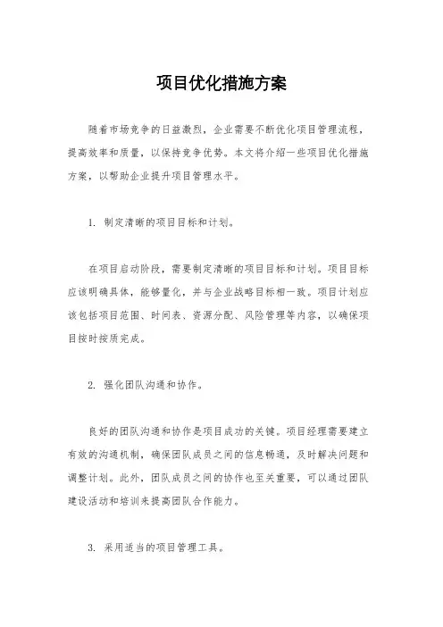 项目优化措施方案