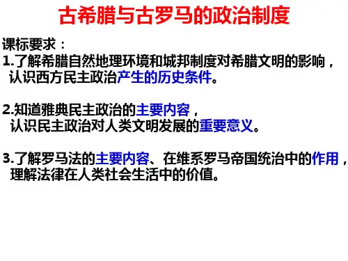 高中历史必修一第二单元复习课件