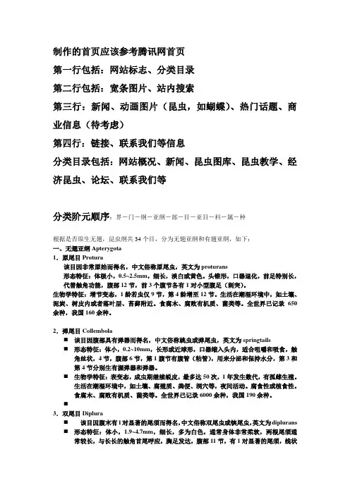 昆虫纲33个目
