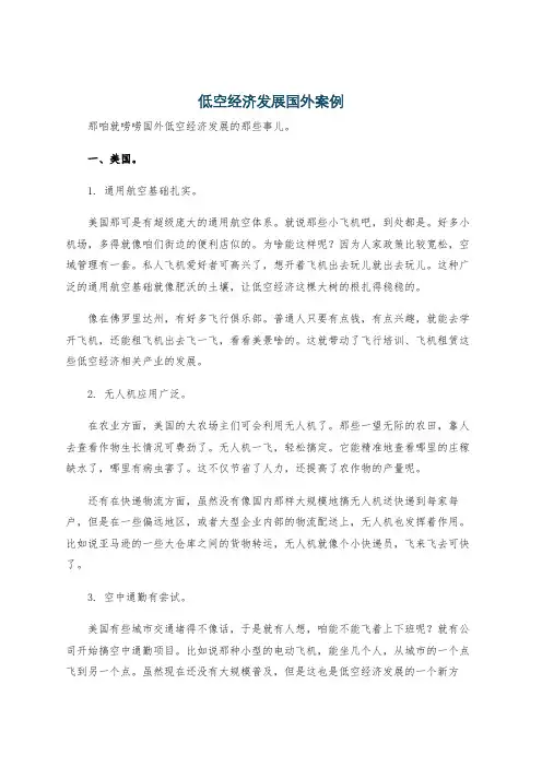 低空经济发展国外案例