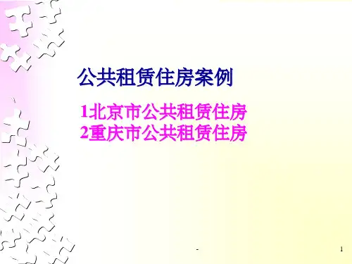 公共租赁住房案例 ppt