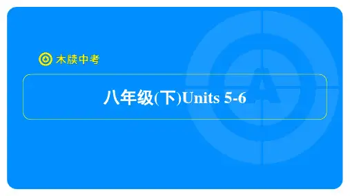 2022年人教版中考英语总复习 第一部分教材知识梳理 八年级(下)Units 5-6