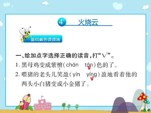 四年级上册语文习题课件-4火烧云∣人教新课标(共18张PPT)