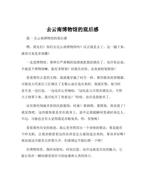 去云南博物馆的观后感