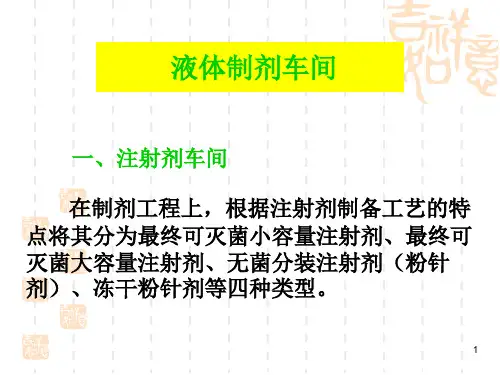 液体制剂车间布局与工艺流程设计说明