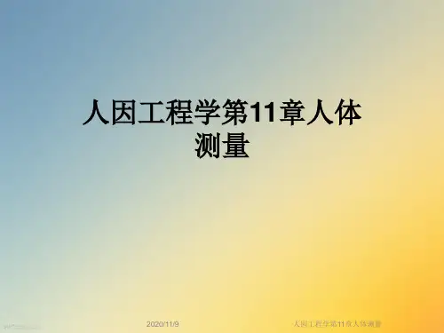 人因工程学第11章人体测量