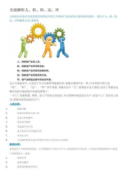 全面解析人机料法环