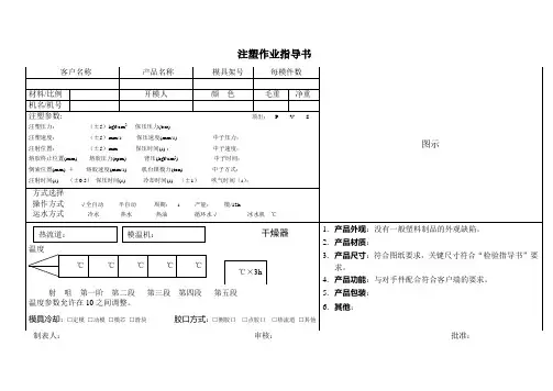 注塑作业指导书格式