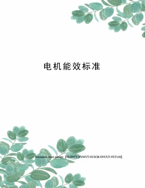 电机能效标准完整版