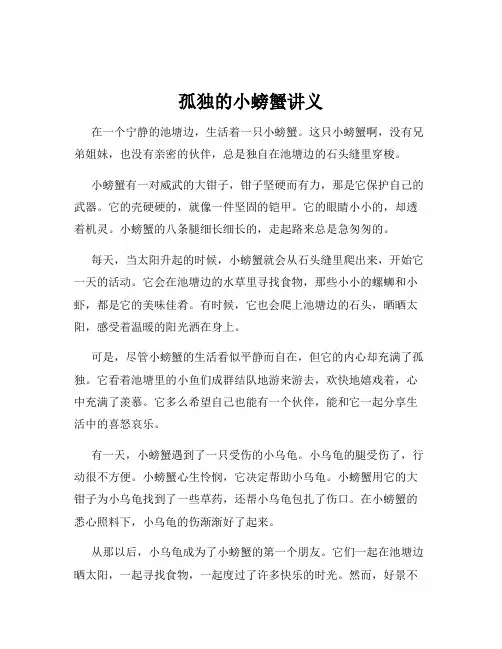 孤独的小螃蟹讲义