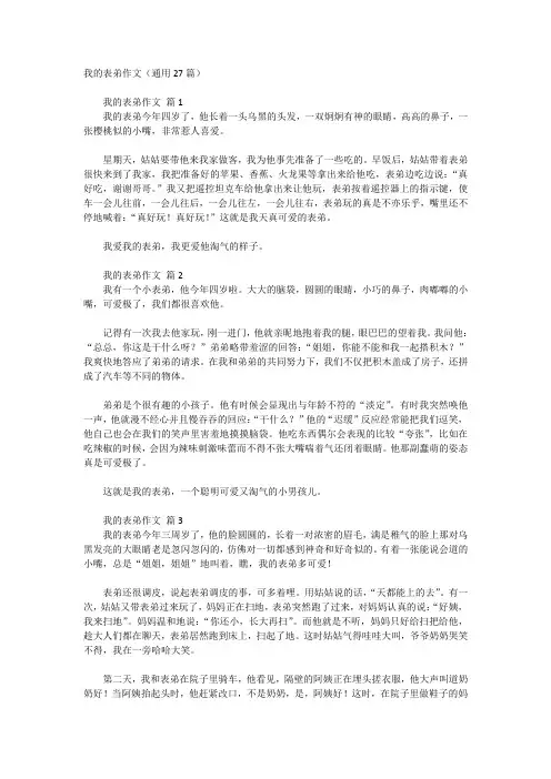 我的表弟作文