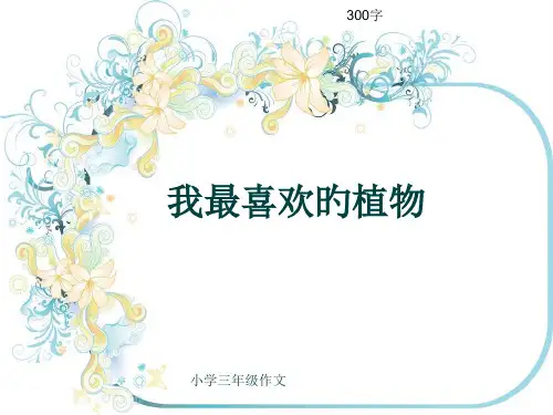 小学三年级作文《我最喜欢的植物》300字公开课获奖课件百校联赛一等奖课件