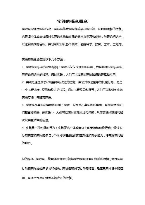 实践的概念概念