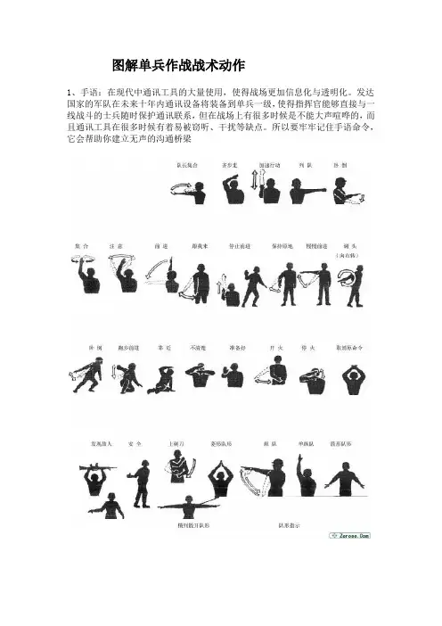 【军事政治】图解单兵作战战术动作(共页)