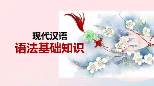 2023届高考语文备考现代汉语语法基础知识课件