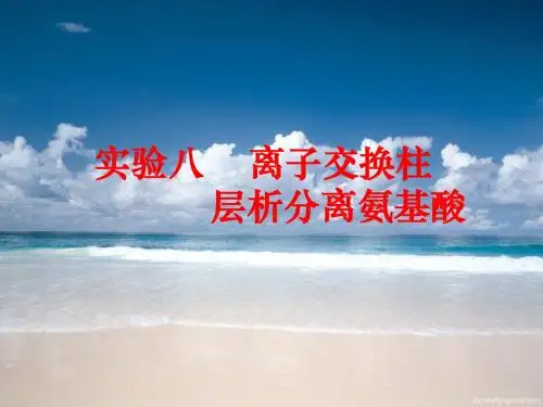 实验八  离子交换柱层析