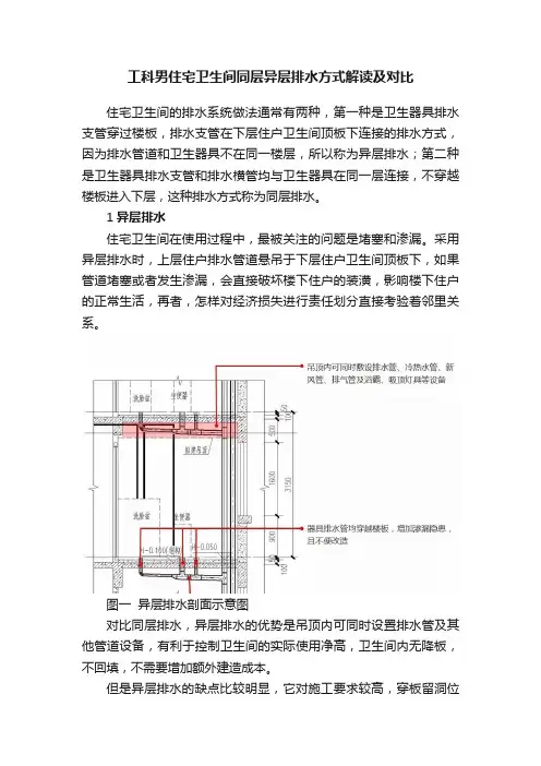 工科男住宅卫生间同层异层排水方式解读及对比