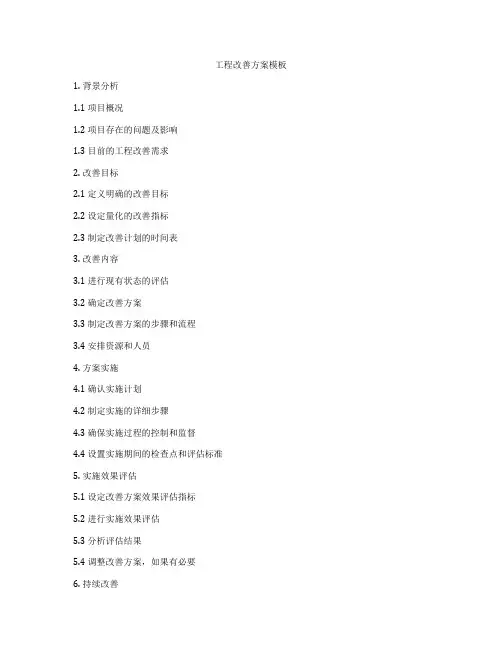 工程改善方案模板