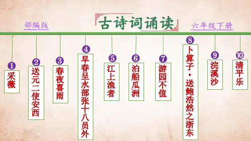 [部编版]六年级语文下册古诗词诵读课件