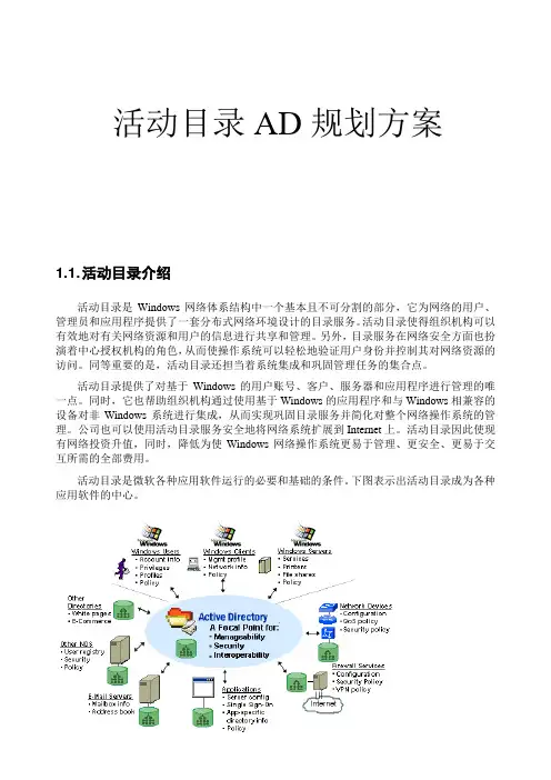 AD域控规划方案