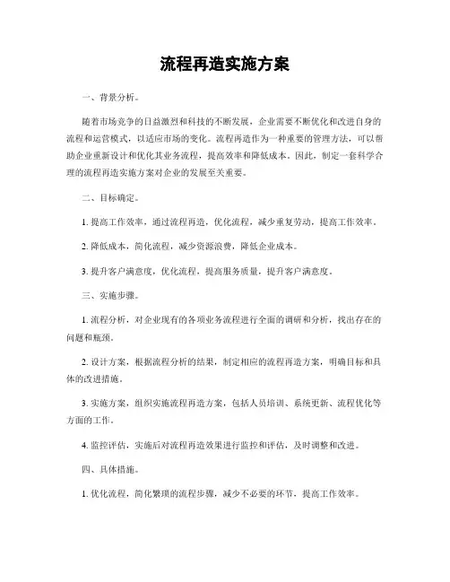 流程再造实施方案