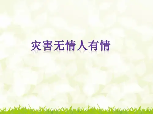 新版教科版一年级道德与法治下册《灾害无情人有情》课件2