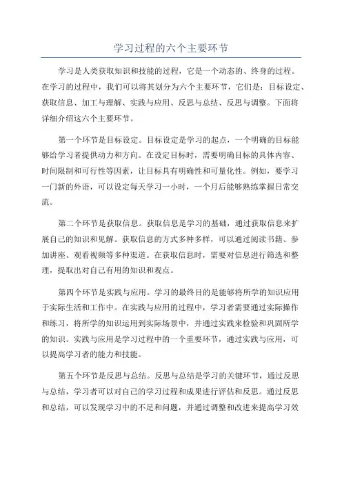 学习过程的六个主要环节