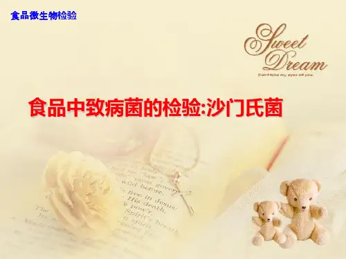食品微生物检验：沙门氏菌