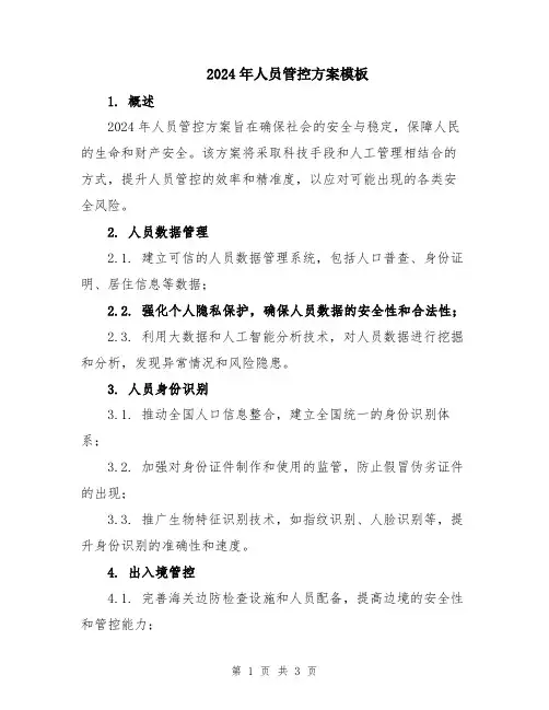 2024年人员管控方案模板