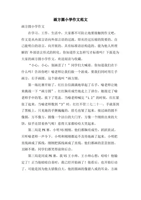 画方圆小学作文范文