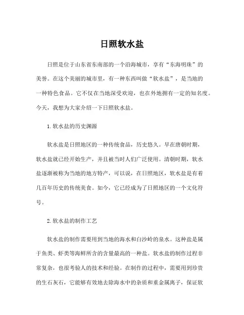 日照软水盐