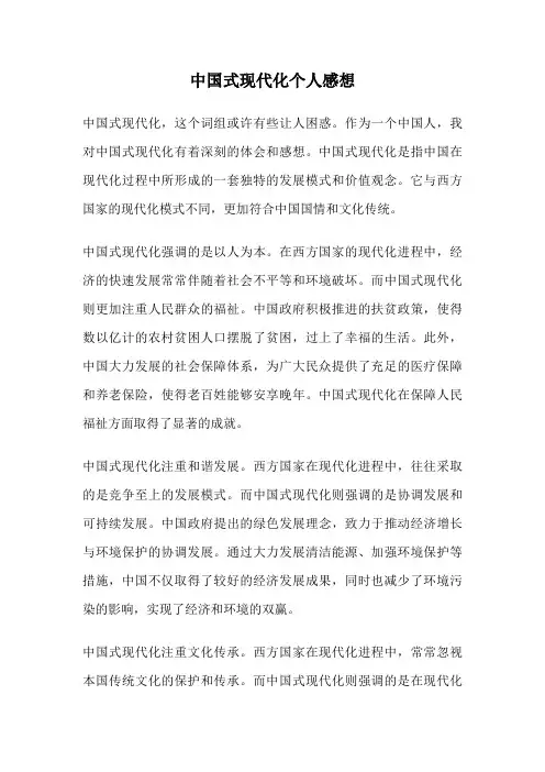 中国式现代化个人感想