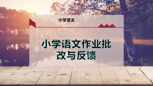 小学语文作业批改与反馈