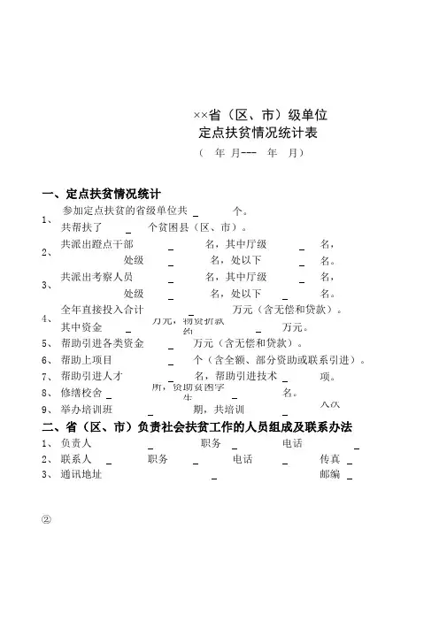 Excel实战技巧模板1000例：定点扶贫情况统计表