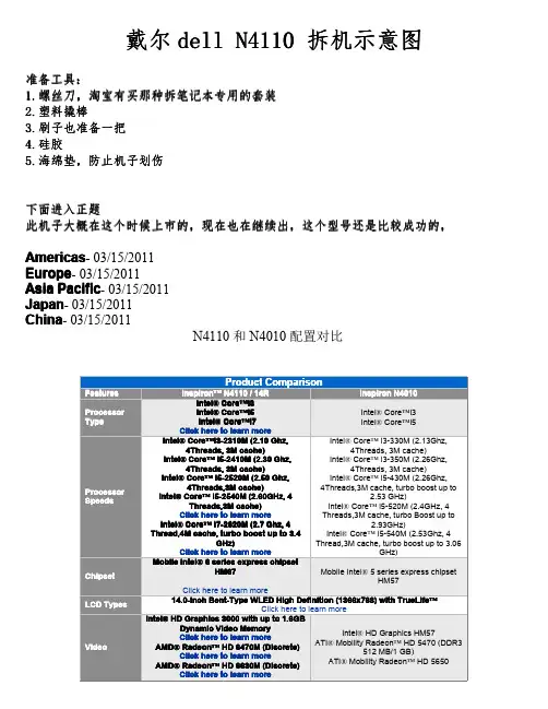 戴尔dell N 拆机示意图