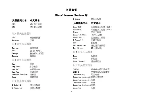 protel DXP元器件库(图片名称功能对照版)