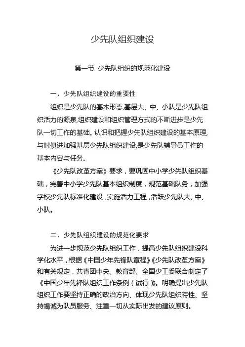 少先队组织建设