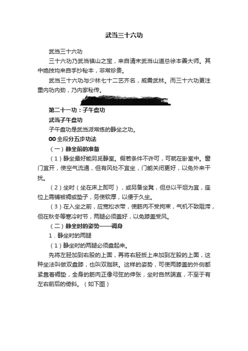 武当三十六功