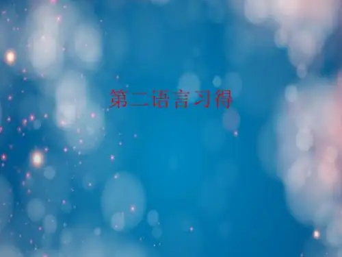 第二语言习得