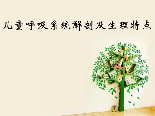 儿童呼吸系统解剖及生理特点