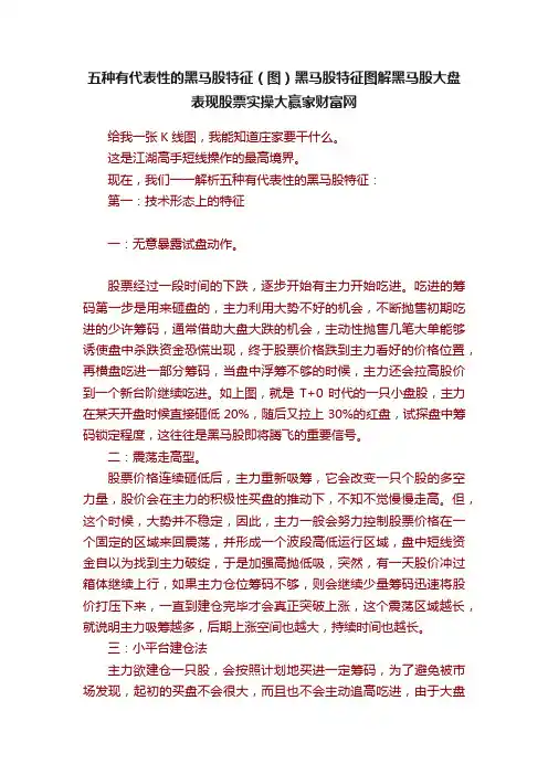 五种有代表性的黑马股特征（图）黑马股特征图解黑马股大盘表现股票实操大赢家财富网